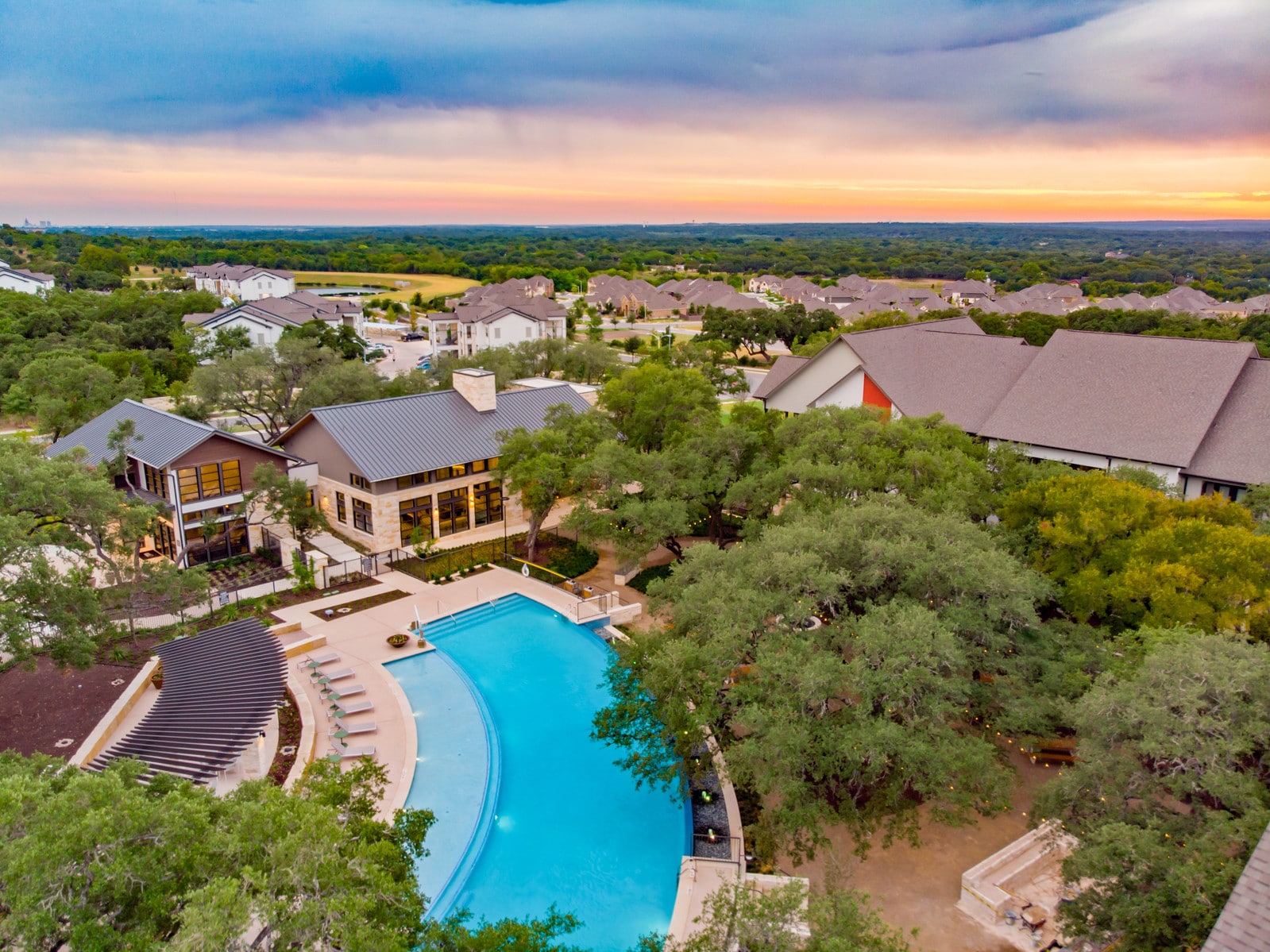 Park at Estancia Pool Aerial